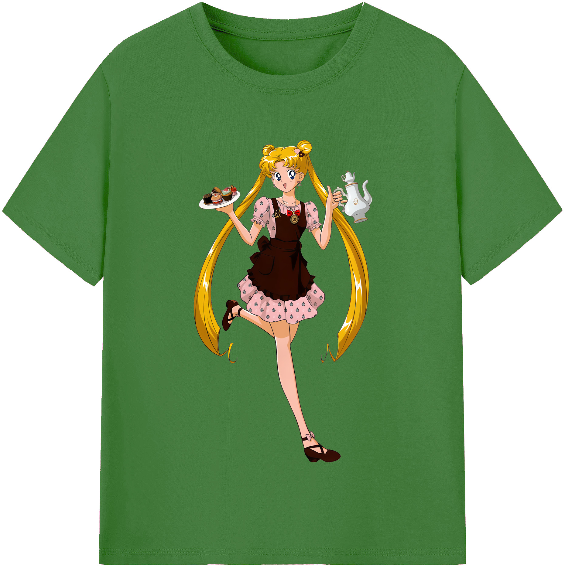 （画像用） 美少女戦士セーラームーン 愛野 美奈子 あいの みなこ Sailor Moon Aino Minako レディースカジュアルプリントTシャツ（綿100％）